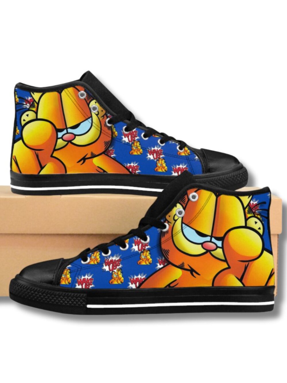 GARFIELD (3D) “WAKE UP” Custom Sneakers 🔥 | Bold Men’s Graphic Streetwear
